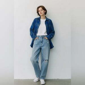 Vintage Hastings Post Horn Shop Wool Blend Flannel Shirt Blue Plaid Men’s M